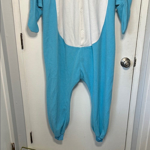 Narwhal Hooded Onesie Pajama Adult Size XL with Pockets - Picture 2 of 13